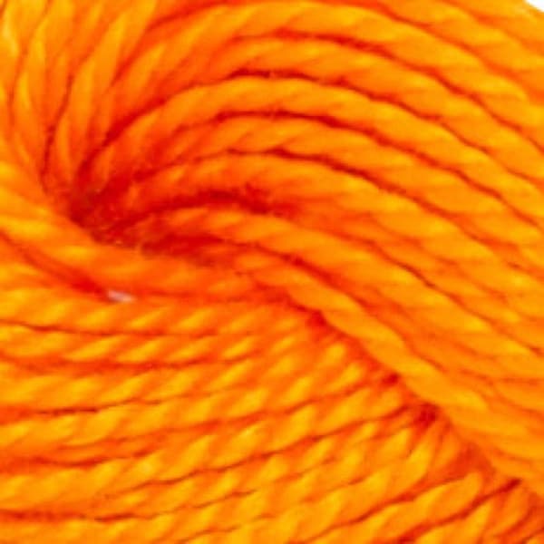 Tråd - DMC - Perlé Cotton Small N8 - Färg Orange - 100% Bomull - 25 meter