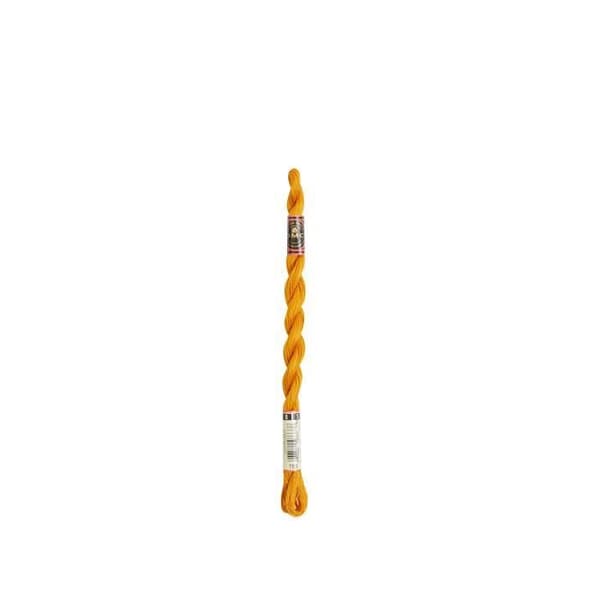 Tråd - DMC - Coton Perlé Small N8 - Gul - 100% bomull - 25 meter