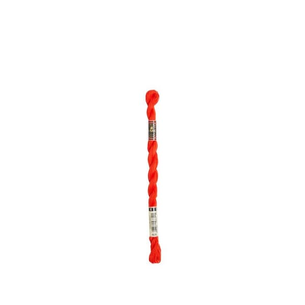 Fil - DMC - Coton Perlé Small N8 - Färg 606 - 100% bomull - 25 meter