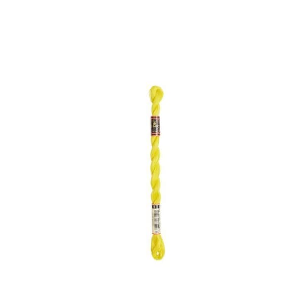 Tråd - DMC - Coton Perlé Small N8 - Gul - 100% bomull - 25 meter