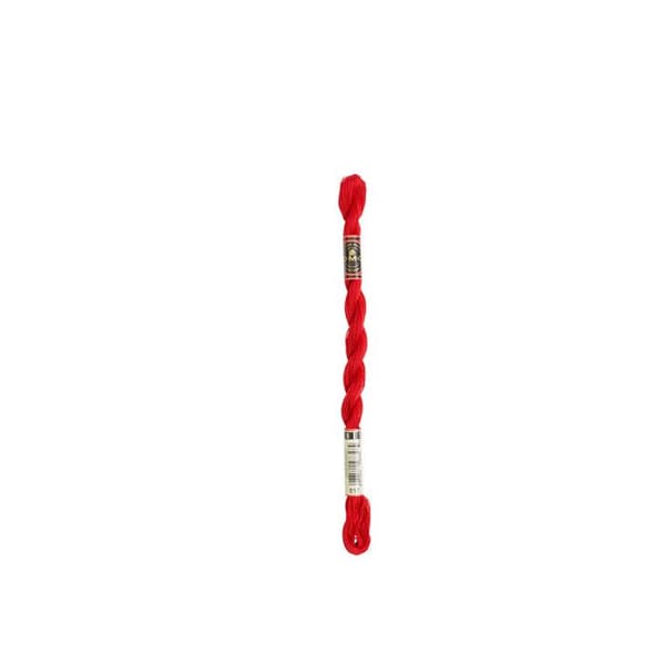 Tråd - DMC - Perlé Cotton Small N8 - Färg 817 - 100% Bomull - 25 meter