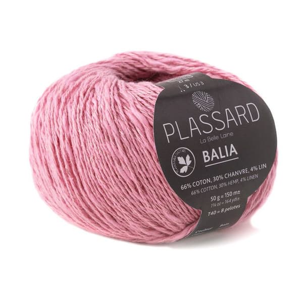 Plassard sommarvirkat och stickgarn: Balia Medium Pink 31