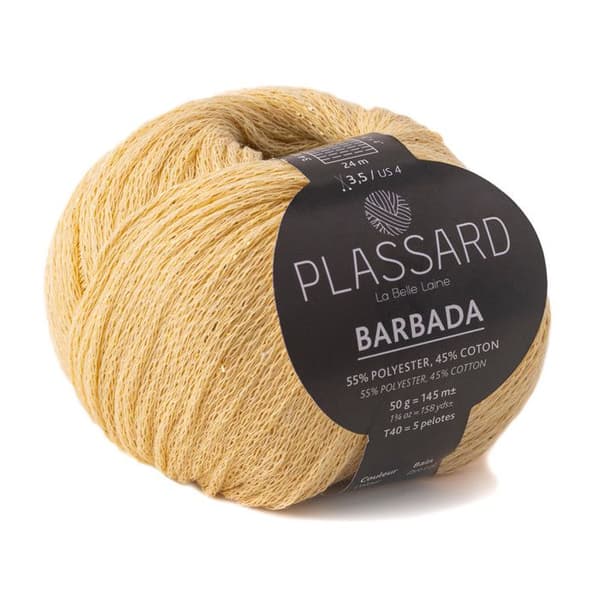 Glittrigt virkat och stickat sommargarn: Barbada Sable 03