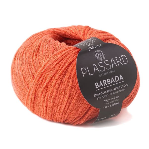 Glittrigt virkat och stickat sommargarn: Barbada Coral 50