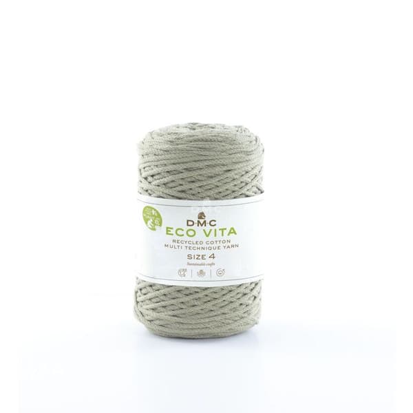 Eco Vita Återvunnen bomullstråd 4mm 250g Kol. 08 grön