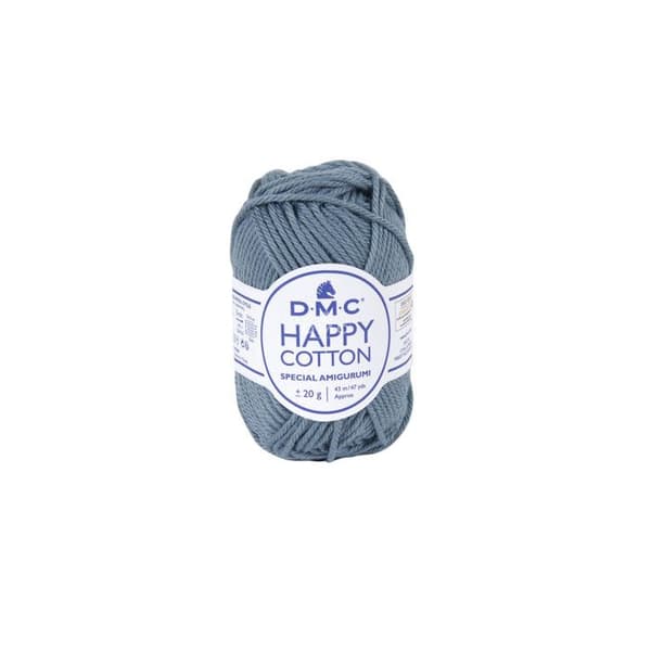 Natura Happy Cotton 3mm 20g Amigurumi and Crochet Col. 750 blå