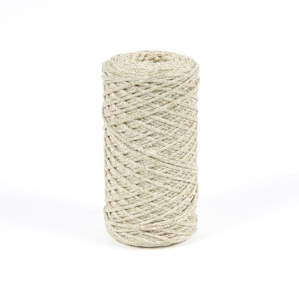 Återvunnen bomullstråd Eco Vita Metallic 4mm Col. 03 beige