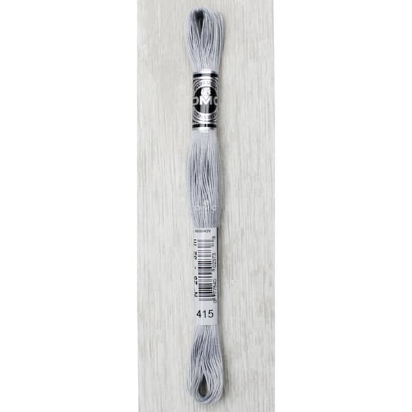 Broderi - DMC - 107 - Storlek 25 - Färg 415 - Broderitråd 32m