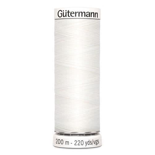 Sytråd - GÜTERMANN - 200m - Svart - 100% Polyester - Exceptionell hållbarhet