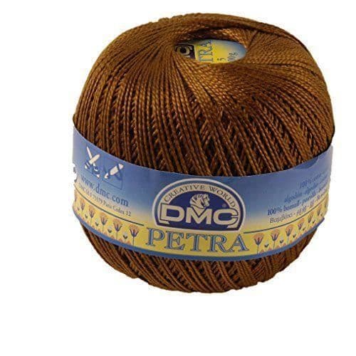 Fil DMC Petra, 100% bomull, brun, Storlek 8