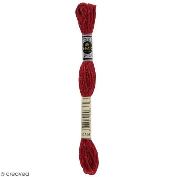 Broderigarn - DMC - Mouliné Etoile - 8 m - Färg C816 - Bomull och polyamid