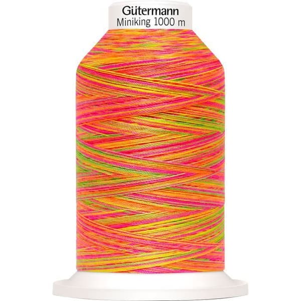 Gütermann Miniking Multicolor Sytråd, N° 120 9878 Fuchsia-Orange