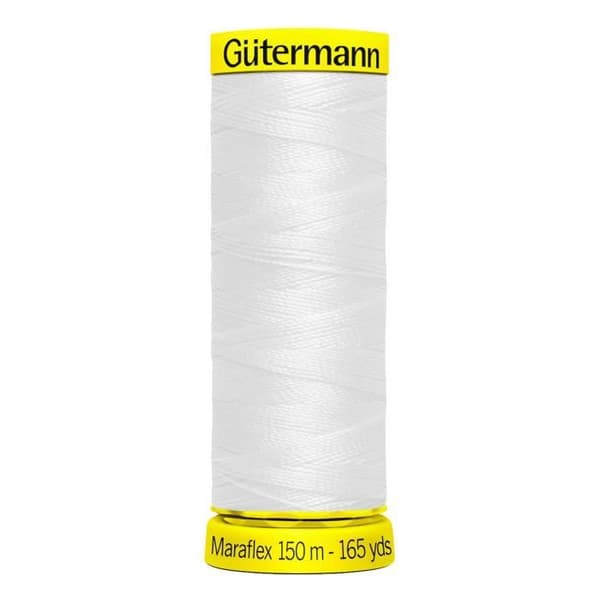 Gütermann Maraflex sytråd, nr. 120, för mycket elastiska sömmar 800 Vit