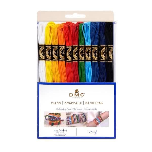 Moulinétrådar - DMC - 24-pack - 100% bomull - 4 meter - Flerfärgad