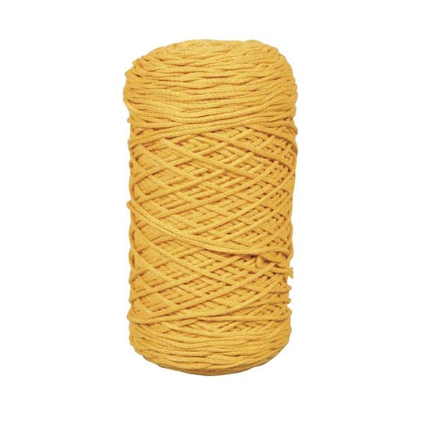 Virkadtråd Flätad Braidy Återvinning 2mm Honungsgul