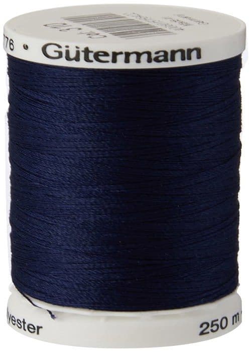 Gutermann - GUT7178780310 - Sy all polyestertråd, 250 Mtr, Marinblå (0310),