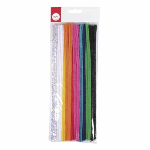 30 fils chenille 30 x 0,9 cm 10 nyanser