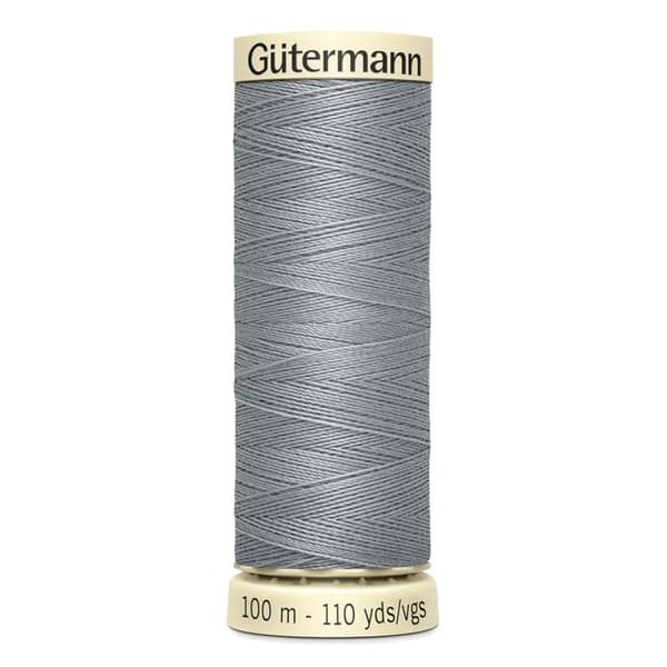 Fil att sy 100% polyester Gutermann 1 Spole - Att 40 - grå silver