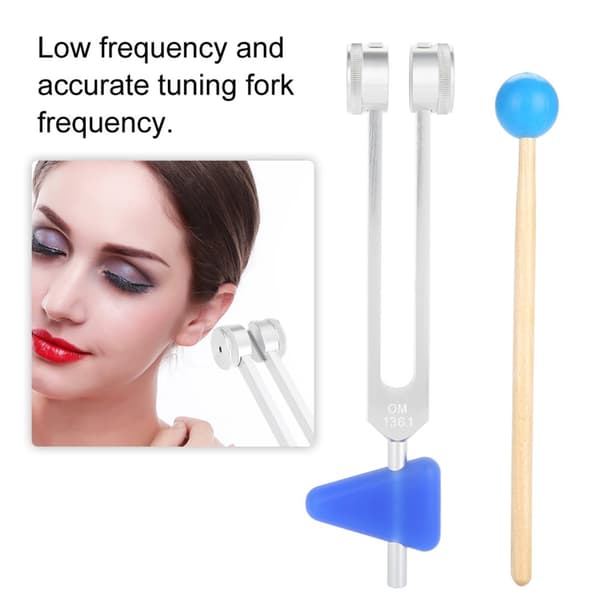 136,1 Hz Stämgaffel i aluminiumlegering Instrumentsats för ljudläkande vibrationsterapiverktyg