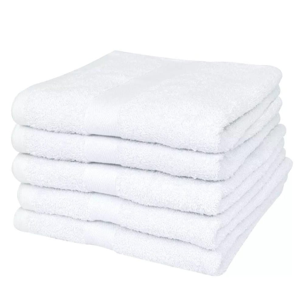 vidaXL badehåndklædesæt 25 stk. bomuld 400 gsm 100x150 cm hvid