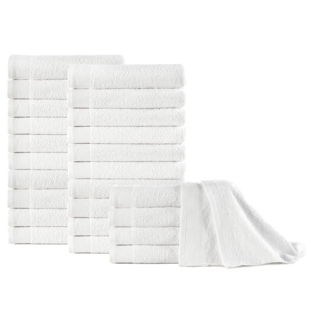 vidaXL håndklæder 25 stk. bomuld 350 gsm 50x100 cm hvid