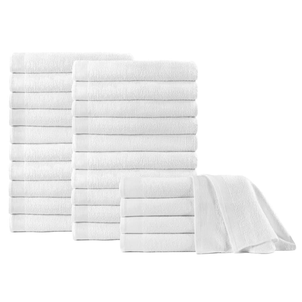 vidaXL badehåndklæder 25 stk. bomuld 350 gsm 70x140 cm hvid