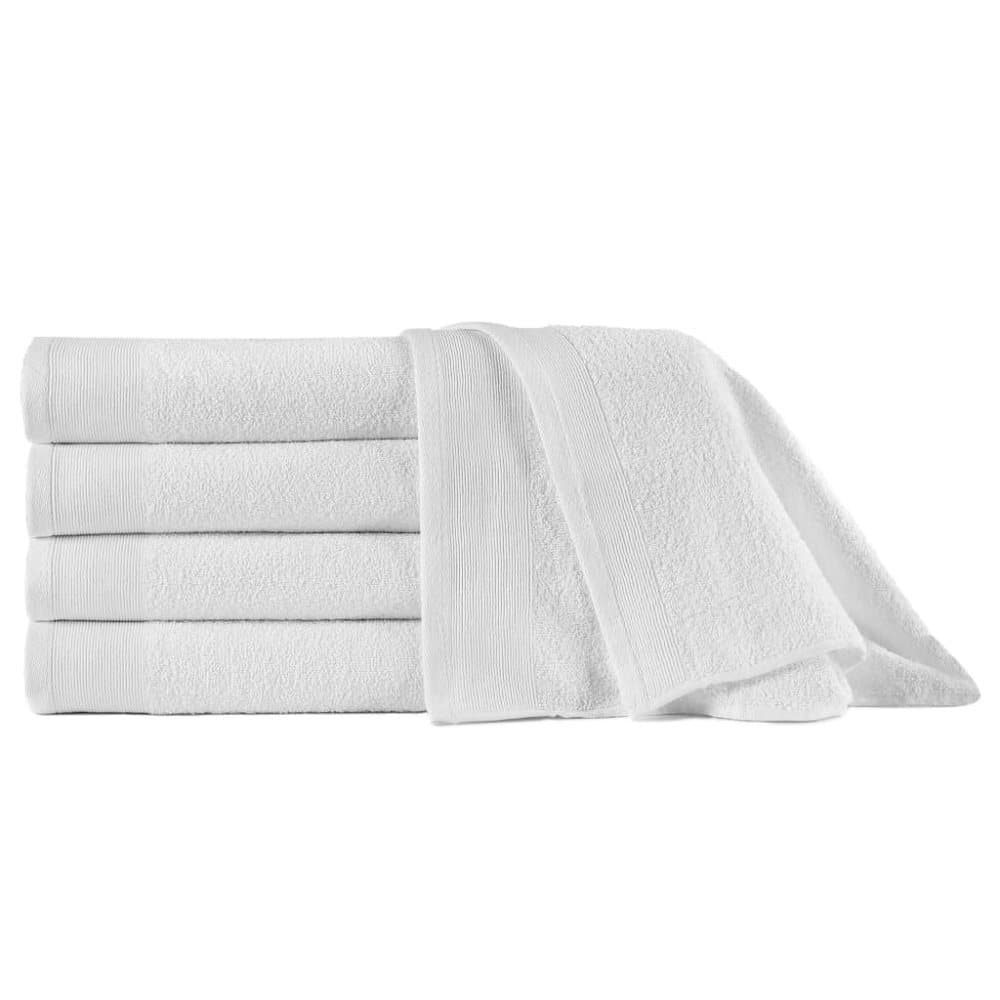 vidaXL saunahåndklæder 5 stk. bomuld 450 gsm 80x200 cm hvid