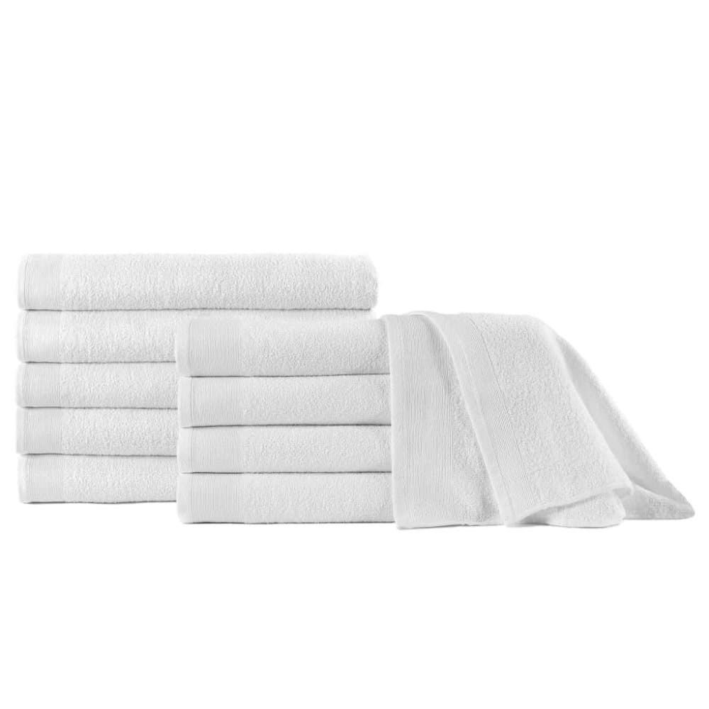 vidaXL saunahåndklæder 10 stk. bomuld 350 gsm 80x200 cm hvid