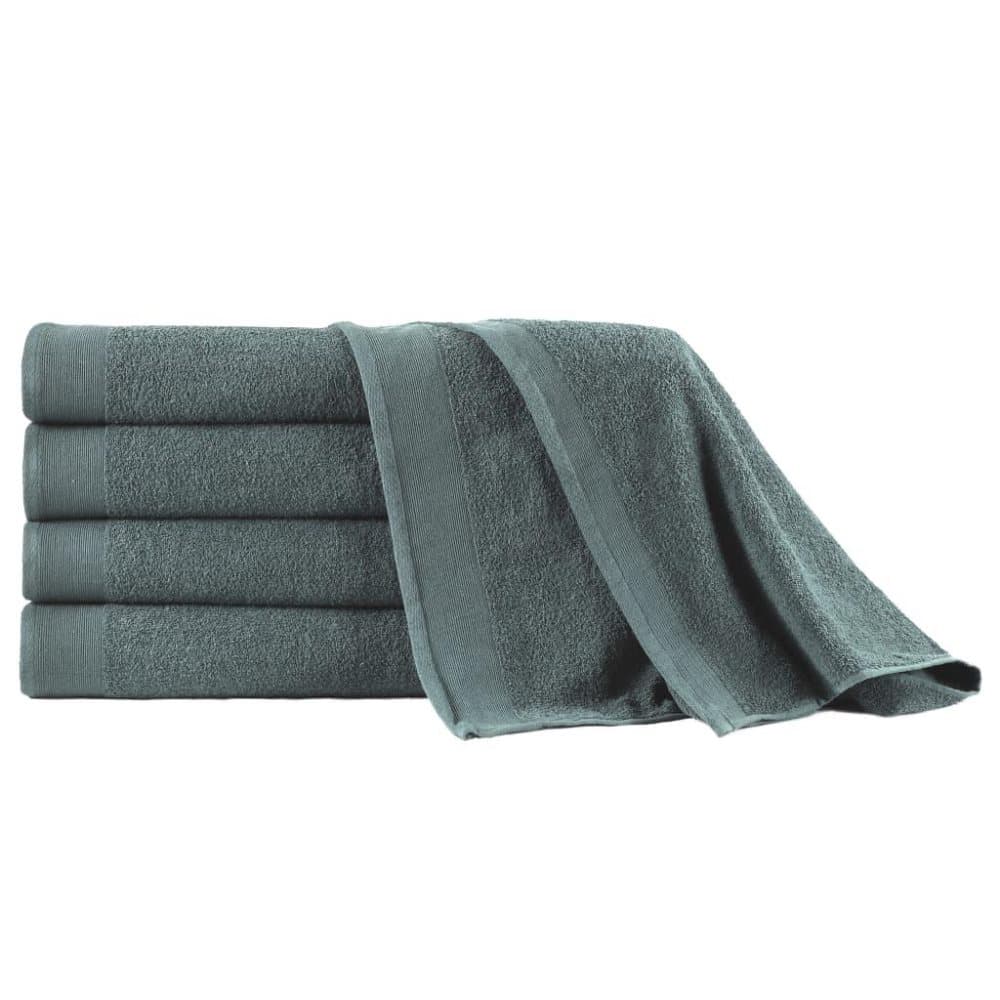 vidaXL saunahåndklæder 5 stk. bomuld 450 gsm 80x200 cm grøn