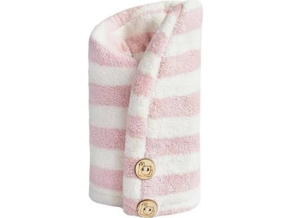 Stol på min søster TRUST MY SISTER_Mikrofiber hårhåndkle Rosa og hvit