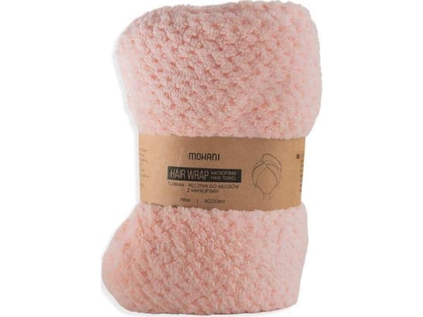 MOHANI_Hair Wrap turban-microfiber hair towel Pink