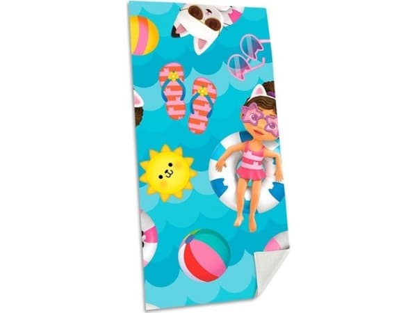 Beach towel 70x140cm cotton Gabi's Cat House Gabby's Dollhouse GD00003 Kids Euroswan