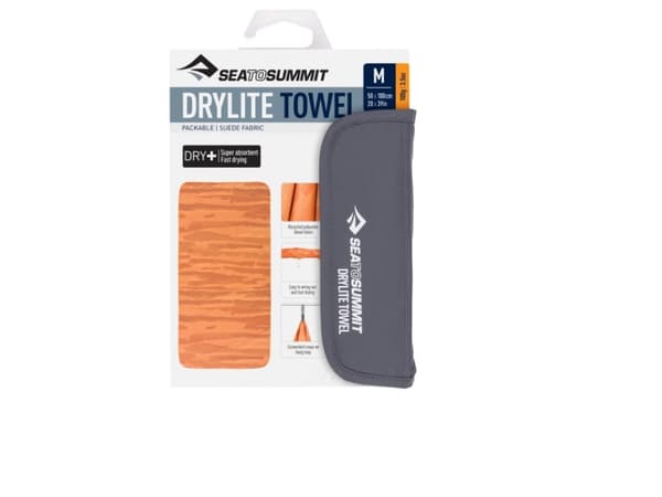 Sea To Summit Tek Drylite Medium Outback Sunset Snabbtorkande resehandduk 13 x 13 x 3 cm Orange 1 st