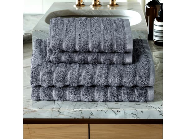 OlsenHome - Bambus Håndklæder Koksgrå - 2 stk 70X140 cm + 2 stk 50X70 cm