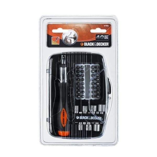 BLACK &amp; DECKER Skruvmejsel med 40 tillbehör
