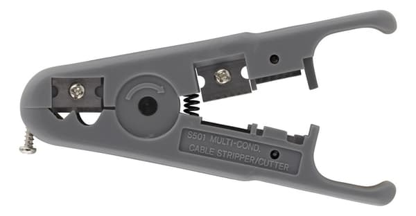 Universal cable stripper, cutting function, grey