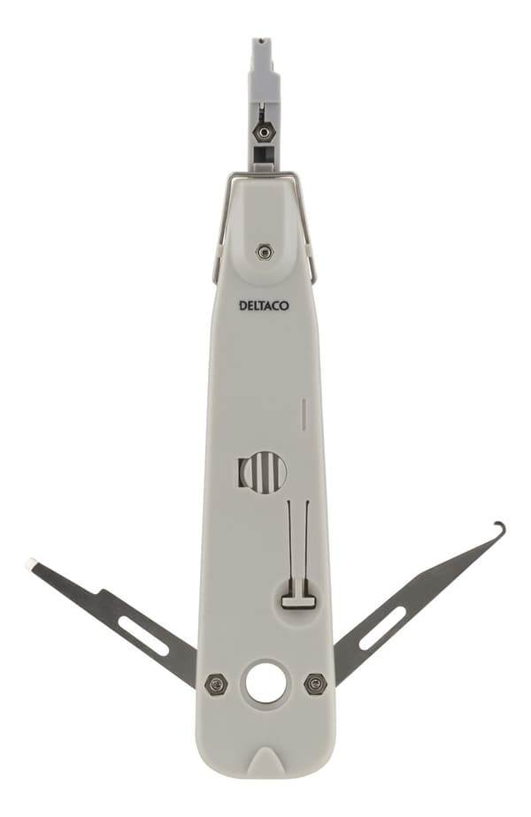 Network cable punchdown tool, Krone LSA, touch sensor, white