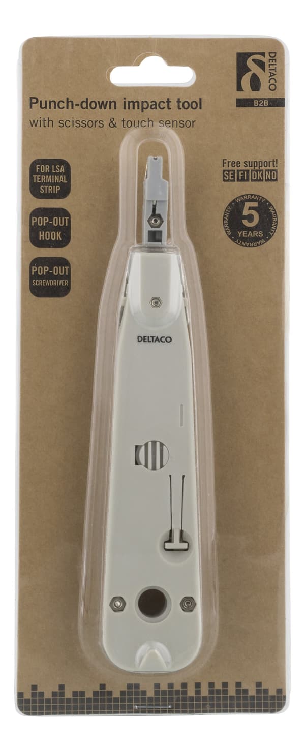 Network cable punchdown tool, Krone LSA, touch sensor, white