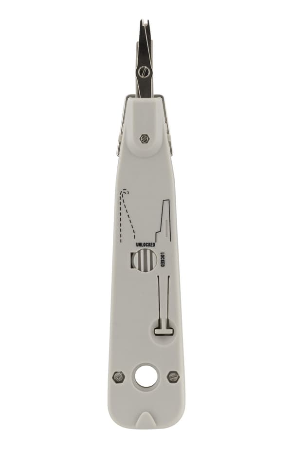 Network cable punchdown tool, Krone LSA, touch sensor, white