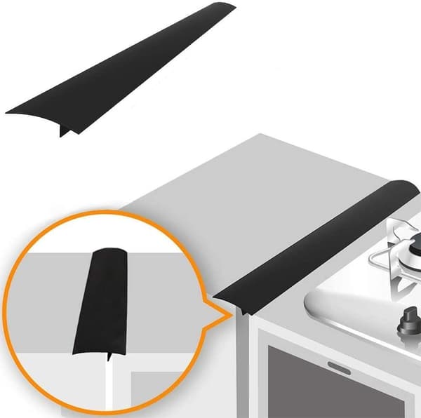 INF Komfurliste holder rent mellem komfur og skab 61,5 cm Sort 1-pack