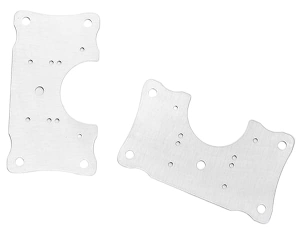 INF Reparationsplatta för gångjärn möbler 9x5 cm rostfritt stål 2-pack
