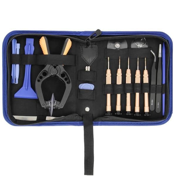 AVIZAR Universal Tool Kit för Smartphone/Surfplatta Reparation - 19 delar - Svart