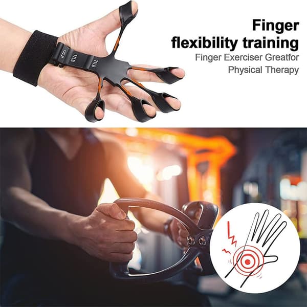 INF Fingertränare med 6 olika motstånd 2-pack Flerfärgad 1 L