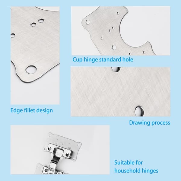 Reparationsplatta för Gångjärn - 9x5 cm 10-pack