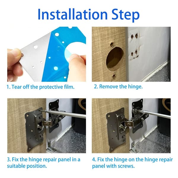 Reparationsplatta för Gångjärn - 9x5 cm 10-pack