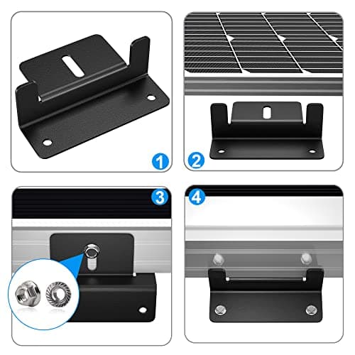 INF Solpanelsfästen med skruvar 4-pack