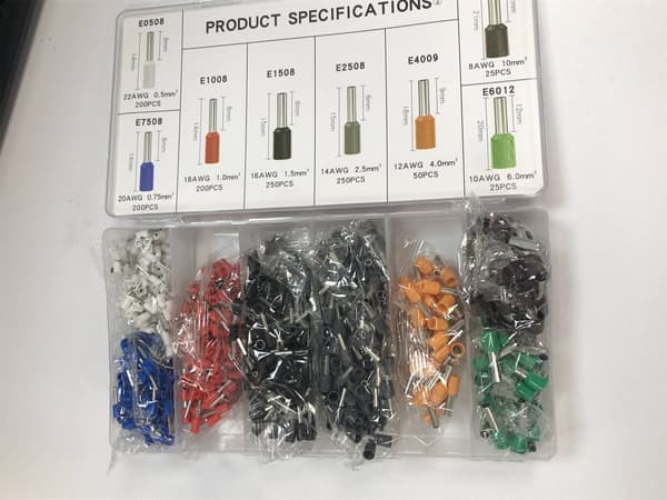 1200 stykker isolert wire end ferrules Sett