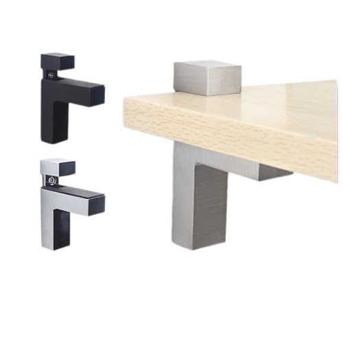 Justerbar hyllebrakett / veggbrakett for hylle 2-pak Sort