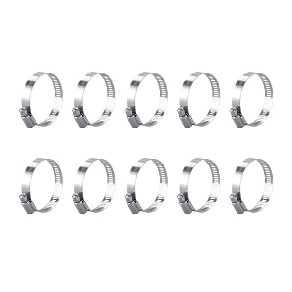 10 Pack Justerbare 304 rustfrie kanalklemmer Slangeklemmer
