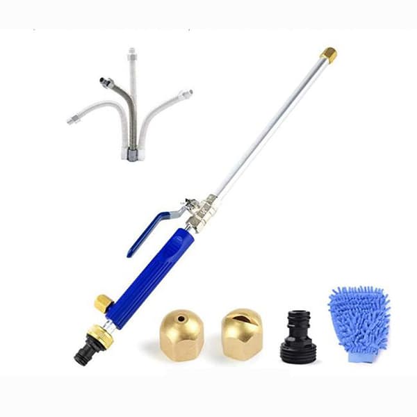 INF Jet Power Washer Højtryksrenser til haveslange 2 dyser 3/4" Blå